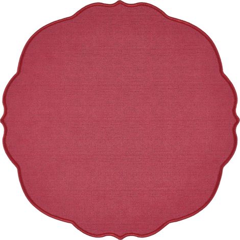 Tovaglietta Flowers Tonda Double Face - Rossa