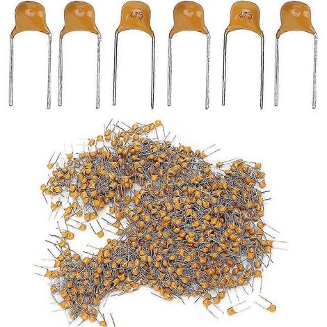 Condensateur céramique multicouche 1000 pièces, 4.7µF, pas de 5,08 mm, 50V DC, tolérance 10%, modèle CMS traversant. (1/4)