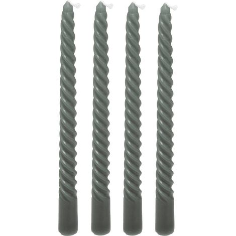 4 Stabkerzen Twist many grün 180g - Atmosphera créateur d'intérieur