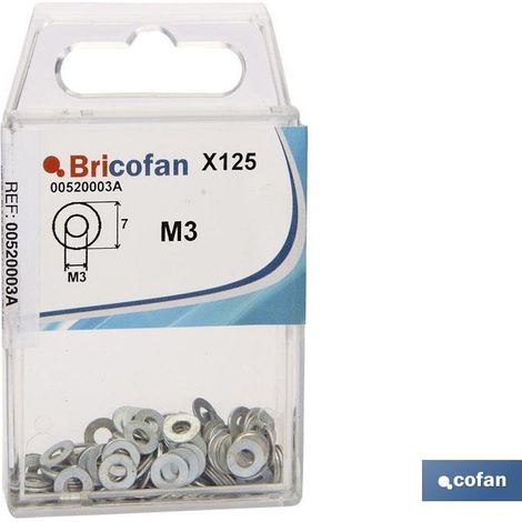Blister da 12u. Rondelle Piatte DIN 125 M10 Zinco (1/3)
