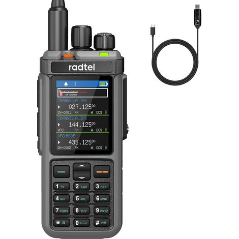 Talkie Walkie 10W Radio Amateur Portable avec 1024 canaux, réception HF CB SSB, répéteur Cross-Band, écran Couleur 2,4", Batterie Rechargeable 2400mAh (1/5)