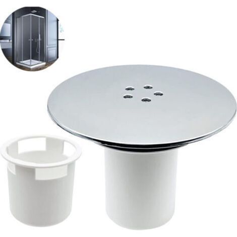 Bonde Douche, Bonde de Douche 115mm, Remplacement de Couvercle de Siphon Douche, Capot Bonde de Douche Universelle, Couvercle de Prise de Douche Chromé, Débit Rapide