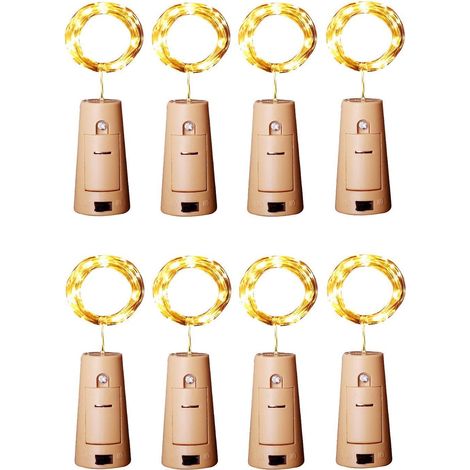 8 lampes LED multicolores à piles bouton - portée de 2 mètres (20 LED) - 8 lampes LED multicolores à piles bouton - portée de 2 mètres (20 LED) (1/5)