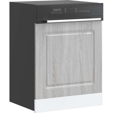vidaXL Dishwasher Panel "Kalmar" Grey Sonoma 60x1,5x57 cm Engineered Wood