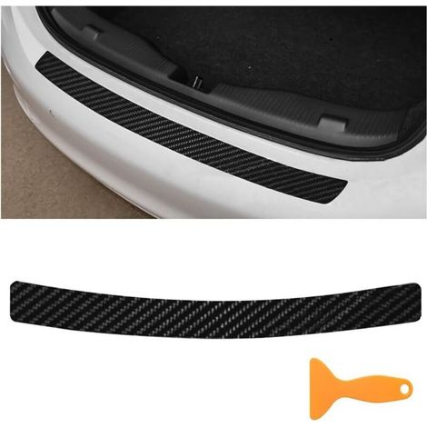 Paraurti posteriore universale in fibra di carbonio 4D per auto, SUV, camion e moto, protezione antigraffio, colore nero (1/4)
