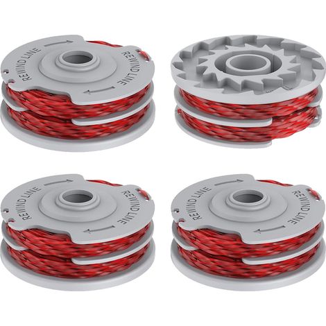 4 Bobine de fil, Nylon 1,5 mm, Longueur 11 m, ABS robuste, Pour débroussailleuse Flymo (1/5)