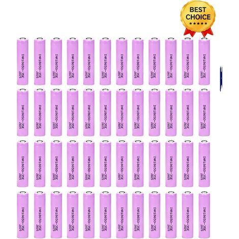 Batería recargable de iones de litio, capacidad de 3500 mAh, corriente de 20 A, 50 unidades INR18650-35E (1/2)