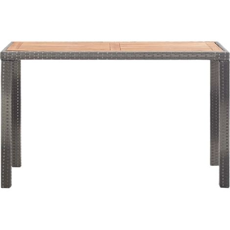 Maison Exclusive - Gartentisch Anthrazit und Braun 123x60x74 cm M (1/5)