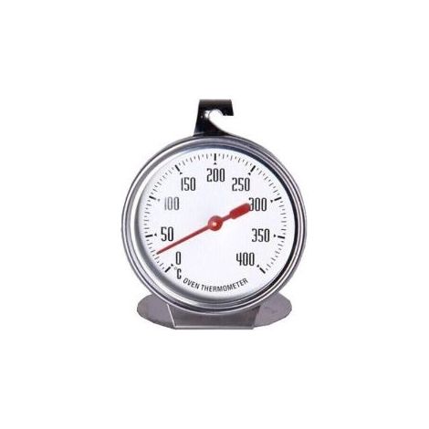 Stainless steel oven thermometer, 400-degree oven cooking thermometer for hanging or placing in the oven (1/4)