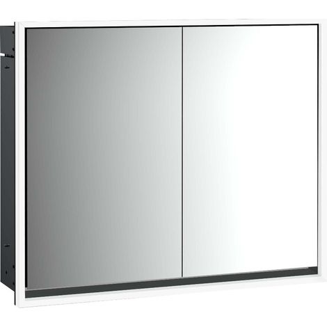 loft Armario con espejo iluminado, 800mm, 2 puertas, modelo (1/5)