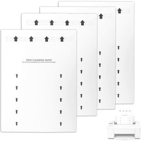 20 feuilles de nettoyage pour imprimantes - 28 x 21 cm - Format A4 - Papier de nettoyage universel pour rouleaux de photocopieurs (1/5)