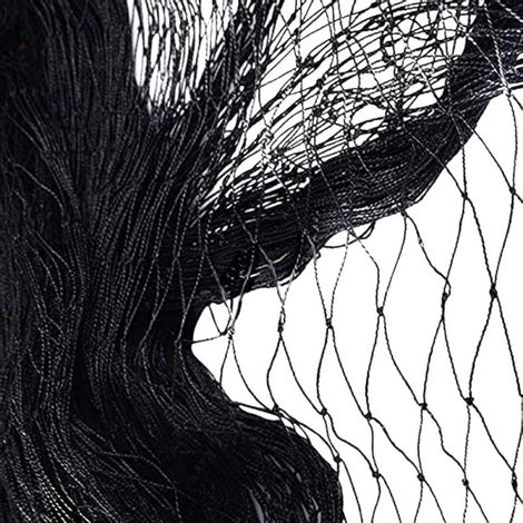 Filet anti-oiseaux en nylon noir de 7,5 m x 15 m, adapté aux arbres fruitiers, aux serres, aux étangs à poissons et aux filets d'élevage d'oiseaux (1/4)