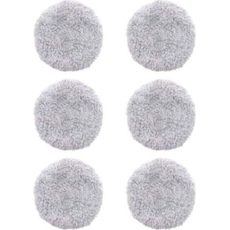 6-teiliges Set waschbarer Wischmopp-Ersatztücher für HOBOT 168/188 Fensterreinigungsroboter, Mikrofaser-Wischmopp-Pads, wiederverwendbares Zubehör, Modell: Grau, 6 Stück – DPZO
