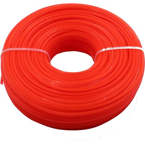 49-16-2713 Fil de rechange pour débroussailleuse Milwau-kee 2725-20, 0,095 cm, fil Weed Eater, ligne coupe carrée qualité supérieure, longueur 7,6 m (rouge) - (1/4)