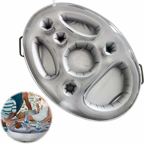 Bar flottant pour piscine, bar flottant 8 trous, plateau de bar flottant gonflable, bar flottant pour spa, portable HIASDFLS (1/5)