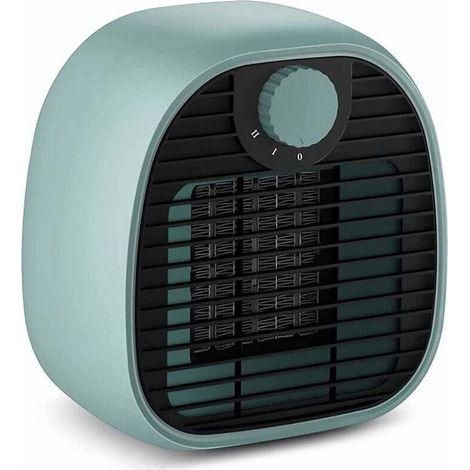 1000W Aérotherme Portatif Petit Appareil De Chauffage Chauffage Électrique De Table Chauffage Rapide Faible Réglage À Deux Vitesses,Vert (1/4)