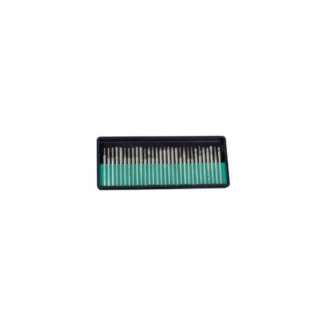 Set di 30 punte diamantate per fresa, punte per utensili rotanti per lavorazione dei metalli, lavorazione del legno, fresatura e intaglio - gambo da 1/8" (3 mm) - Crezuo