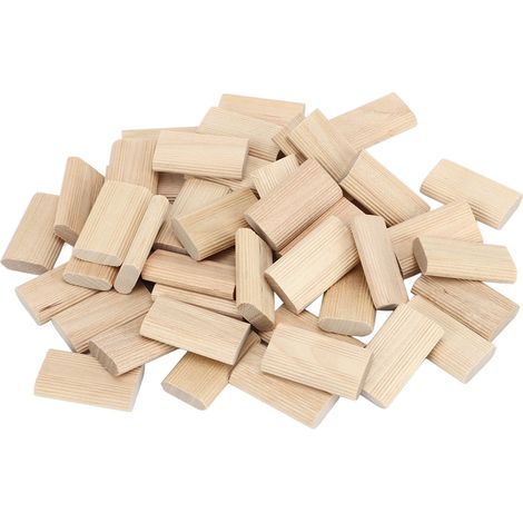 50 pièces Domino Tenon en bois de hêtre 8 x 40 mm Tenons mobiles Accessoire pour le travail du bois pour le positionnement (1/5)