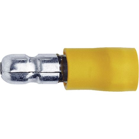 Klauke 1050 Rundstecker 4 mm² 6 mm² Stift-Ø: 5 mm Teilisoliert Gelb 1 St.