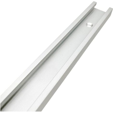 Rail à onglet en T pour scie à table, défonceuse et outils de travail du bois argent 400 mm 30 x 12.8 mm (1/4)