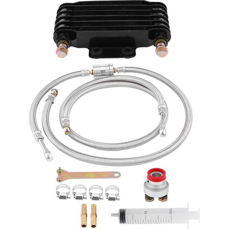 Kit de refroidissement d'huile moteur 85ml radiateur pour Honda GY6 100CC-150CC noir (1/5)