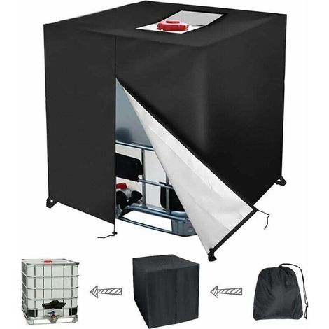 Couvercle De Réservoir d'eau, Couvercle IBC Bache Cuve 1000l, Cuve 1000 litres Accessoires - Bâche De Protection du Réservoir d'eau - Housse IBC Film De Protection UV avec Découpe Perforée