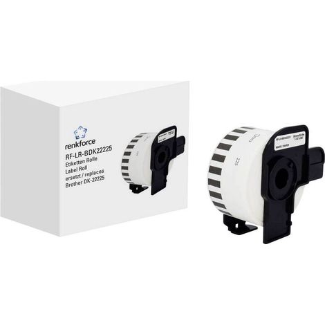 [GEBRAUCHT] B-Ware Renkforce Etiketten Rolle Aufkleber Papier Weiß Kompatibel Brother DK-22225 (1/2)