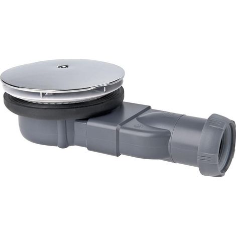 Wirquin 30719686 - Piletta da doccia extra piatta sottile per piatti extra piatti ø90 con membrana e cupola in ABS, grigio (1/5)
