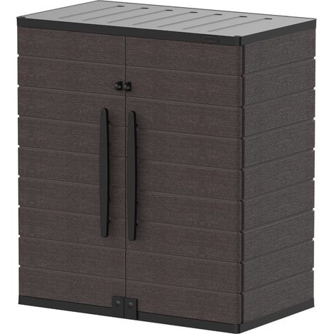 DURAMAX Armoire de rangement version basse - Marron (1/3)