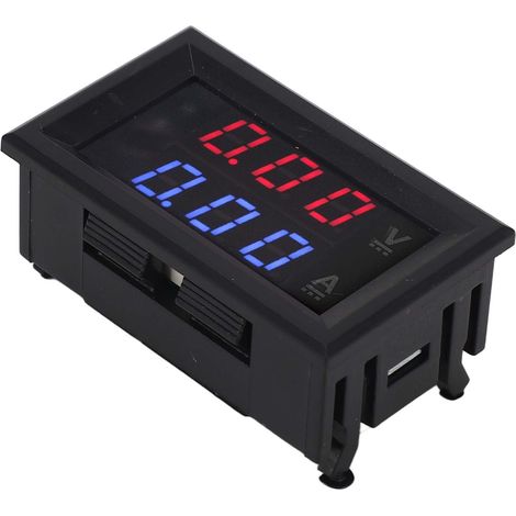 Voltmètre Ampèremètre Numérique DC 0‑100V 10A, Affichage LED Double, Testeur de Tension et Courant Continu (1/5)