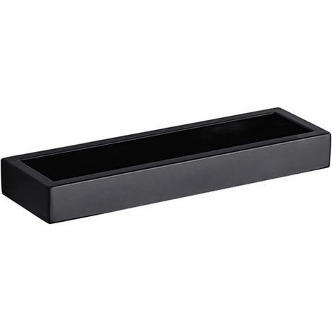 Black stainless steel towel holder - 24.5 cm - Flexible installation - Modern design (1/5)