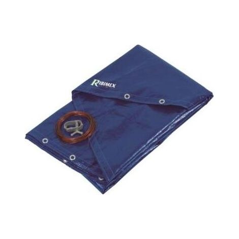 Housse ronde pour piscine hors sol – Diamètre 6,20 m – En polyéthylène 140 g/m² avec protection UV intégrée – Livrée avec corde de fixation et tendeurs (1/5)