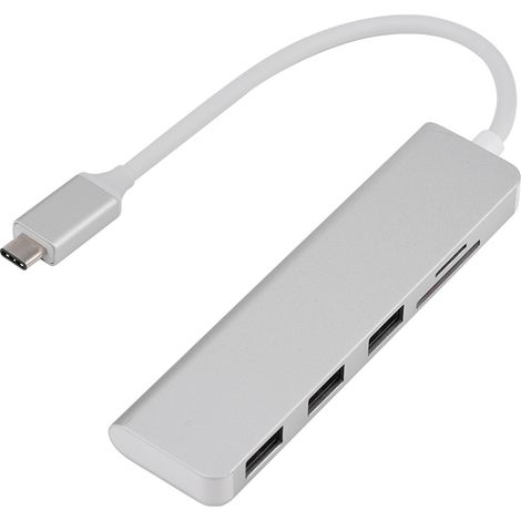 3-in-1 USB-C-Hub mit 3 USB 3.0-Anschlüssen und TF/SD-Kartenleser (1/5)