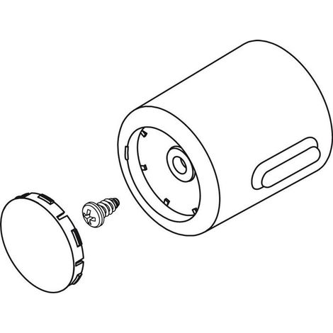 Poignée de température pour thermostat, chromée