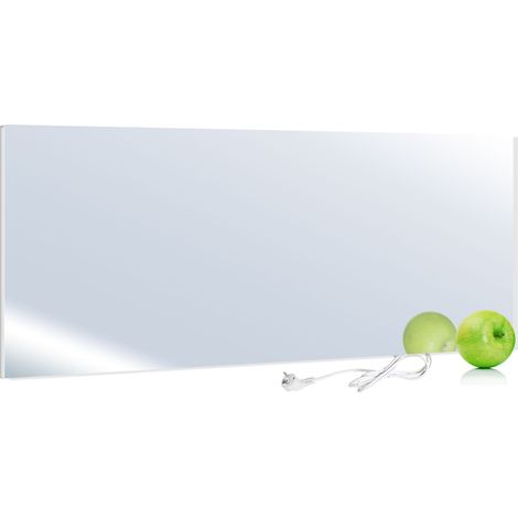 VIESTA® H700-SP Espejo Calefactor Infrarrojo [700W] – Panel de calefacción eficiente con tecnología Carbon-Crystal–Calefacción mural plana con cristal espejo para baño & salón – Elegante diseño 2 en 1 (1/5)
