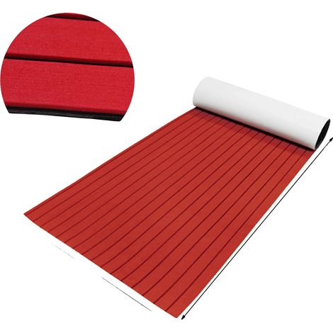 Alfombrilla antideslizante e impermeable, color rojo. (1/2)
