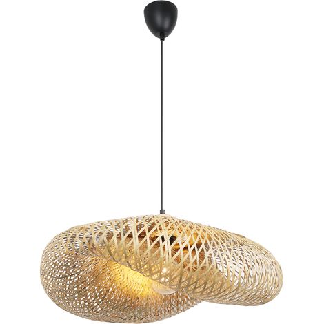ALPINALUZ  Lámpara Colgante Mimbre "IBIZA" ø 590 x 450 mm (1/5)