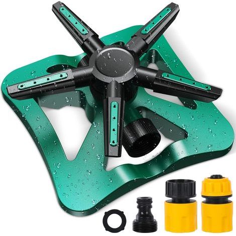 Arroseur de Jardin - Arrosage Automatique Gardena pour Un Arrosage à 360 Degrés à 5 Bras Oscillant - Arroseur Rotatif d'eau avec 20 Buses, Système de D'irrigation Pelouse de Jardin (1/5)