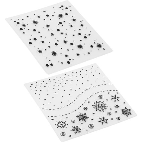 Lot de 2 pochettes à gaufrer en plastique pour la création de cartes, le scrapbooking et autres loisirs créatifs. Gabarit de gaufrage inclus. (1/5)