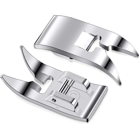 BRAVIX Pied-de-biche pour Machine à Coudre Pied pour Point Droit Pied Universel Zig Zag pour la Plupart des Machines à Coudre Machines à Coudre Domestiques à Tige Basse (2 Pièces) (1/3)
