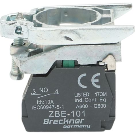 Elemento di blocco contatti ausiliari in metallo 1NO 240V/10A TB4 Breckner Germany (1/4)
