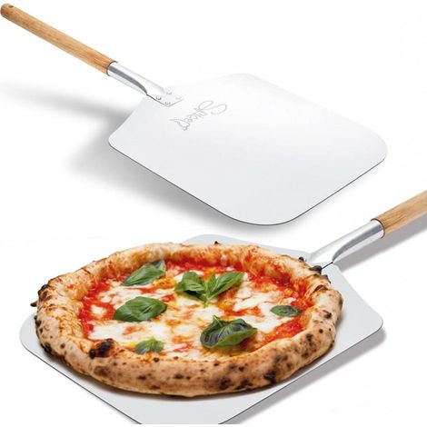 SPICE - Forno Pizza DIAVOLA e Caliente Pietra refrattaria 400 Gradi Resistenza Circolare (Pala Alluminio 32 cm)