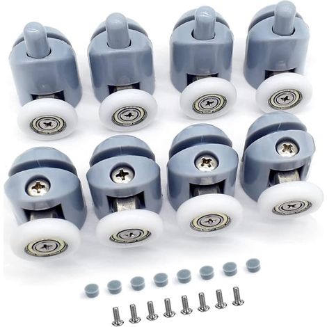 8 rodillos para puerta de ducha (23 mm) (1/5)
