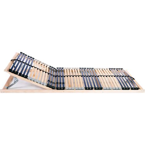 Sommier à lattes, Résistant et confortable, Cadre à lattes avec 42 lattes 7 zones 80 x 200 cm OIB3741E (1/5)