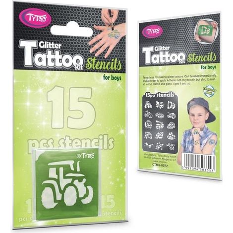 Tytoo. Tattoo-Schablonen – Fahrzeuge, 15 Stück