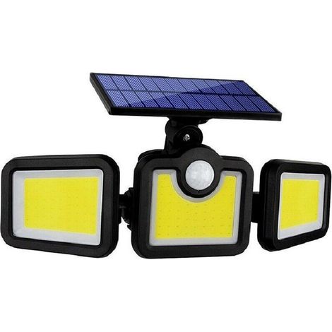 Lampe Solaire à Led Avec Détecteur De Mouvement Et Panneau De Projecteurs 100 Led Cob Fl-1725b