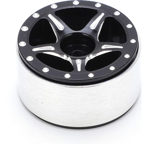 4 jantes Beadlock en alliage d'aluminium pour voiture RC Axial SCX24 90081 1/24 - Pièces de rechange - Noir (1/5)