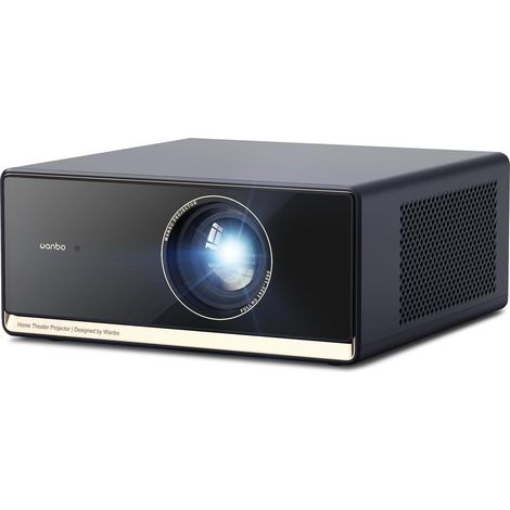 WANBO X5 Pro 4K HDR10 Projector with Google TV and Netflix 1100 ANSI  Auto Focus Keystone, Voice Control, Speakers 12W, 26dB, WiFi Bluetooth 1080P Projector Video Home Theater Outdoor (1/5)