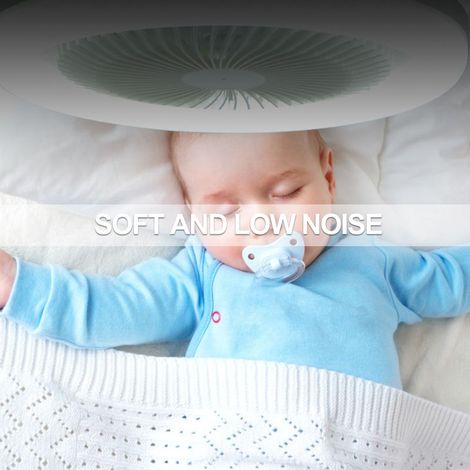 Doppelfunktions-Deckenventilator mit E27-Lampe, 3 Geschwindigkeitsstufen, kleines Modell für Kinderzimmer oder Schlafzimmer. (1/4)