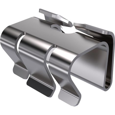 OBO Bettermann Graffetta per coperchio per coperchio non forato 19x25x19 acciaio inox, inossidabile A2 1.4310 lucido, post-trattato, 6052810
